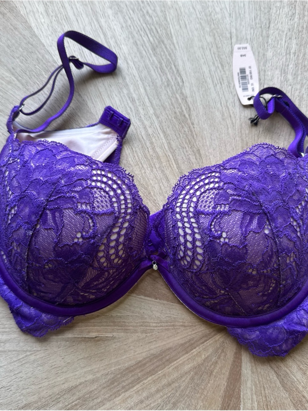 Victoria's Secret Purple Lace Underwire Push-Up Bra